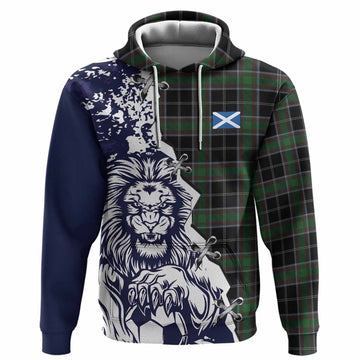 Webster Tartan Scottish Hoodie Angry Lion With Soccer Ball Style