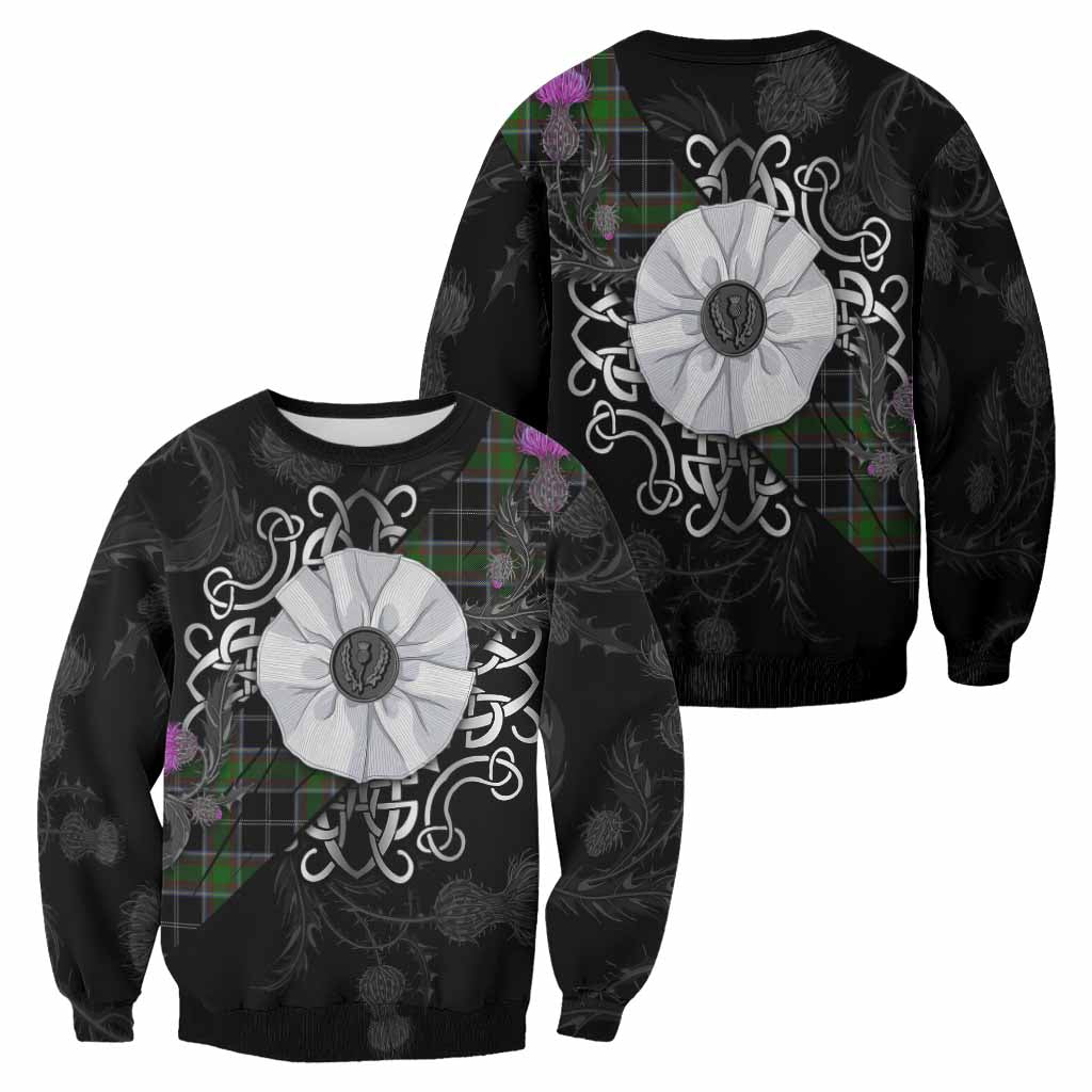 Webster Tartan Sweatshirt Jacobite White Rose - Tartan Vibes Clothing