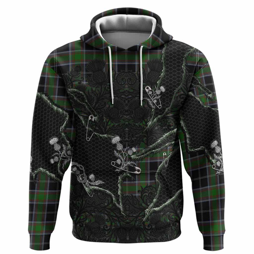 Webster Tartan Thistle Dark Gothic Hoodie Pullover Hoodie - Tartan Vibes Clothing