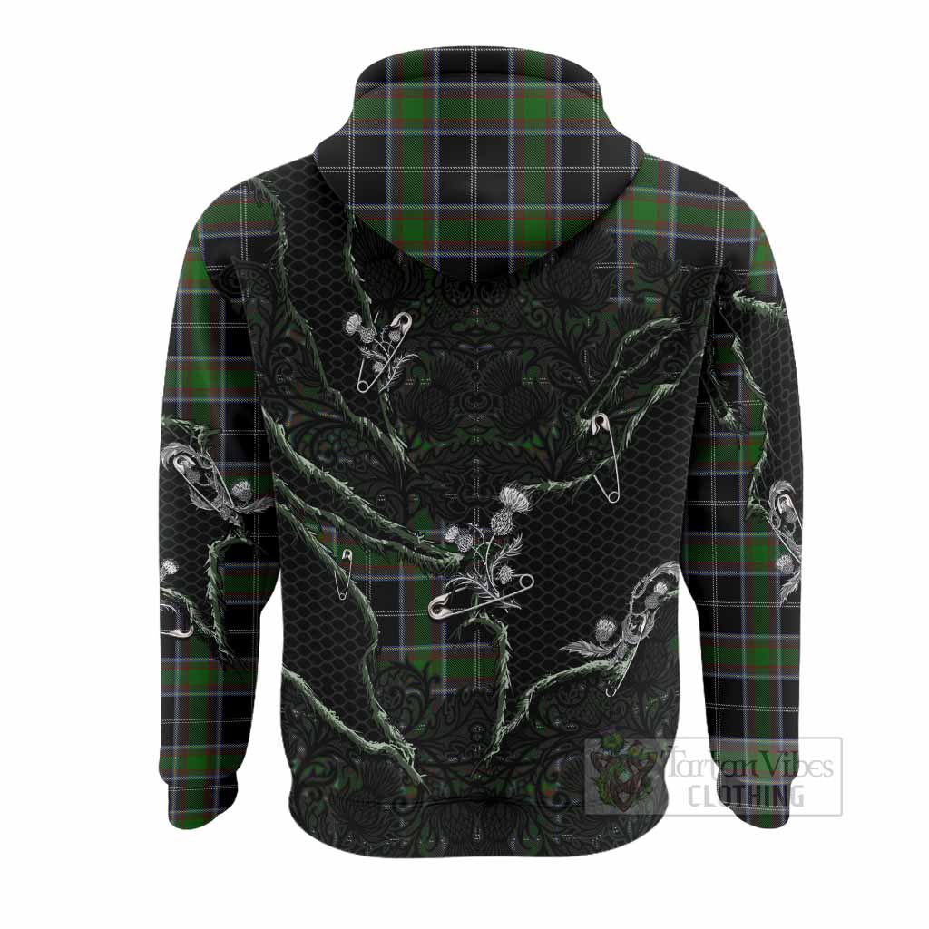 Webster Tartan Thistle Dark Gothic Hoodie - Tartan Vibes Clothing