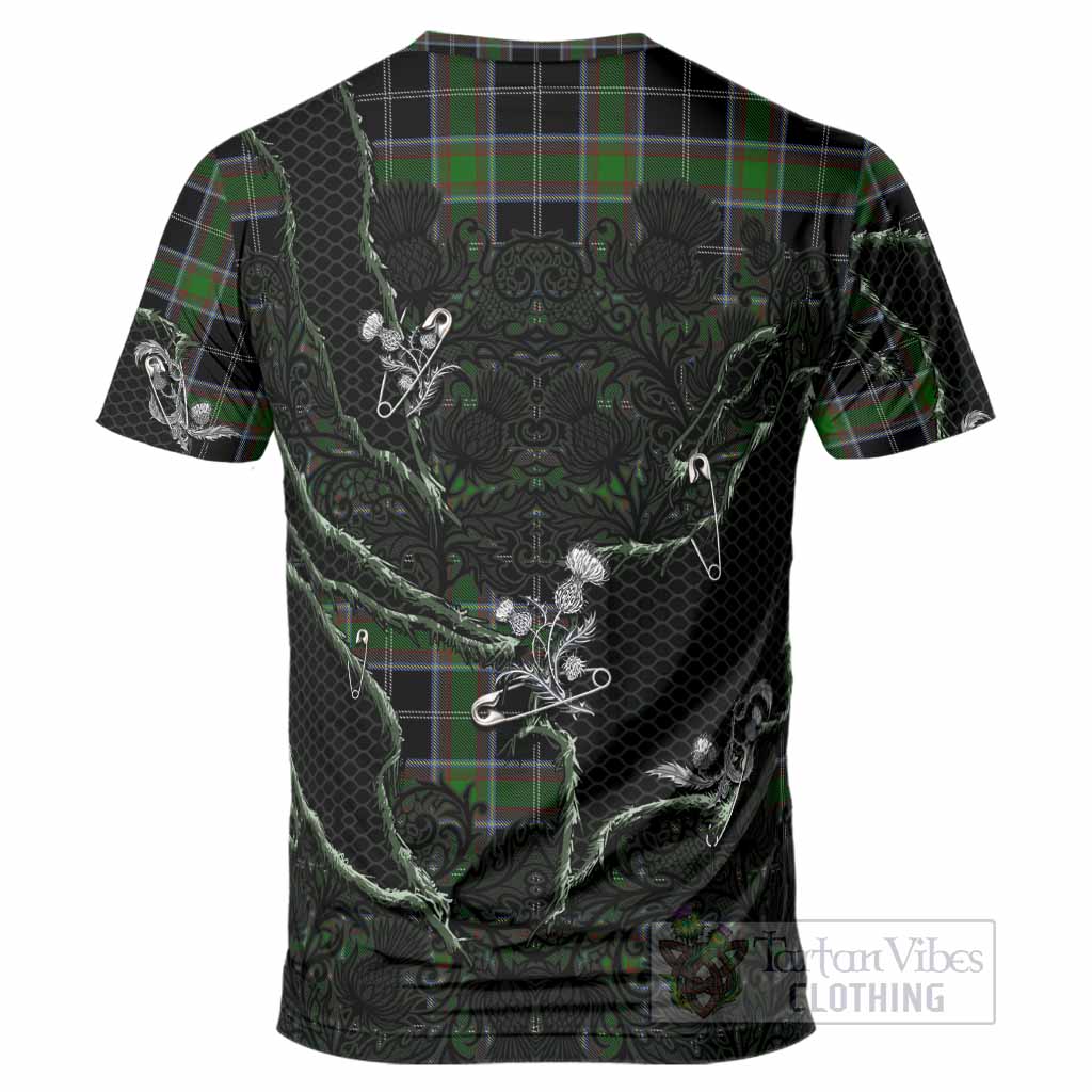 Webster Tartan Thistle Dark Gothic T-Shirt - Tartan Vibes Clothing
