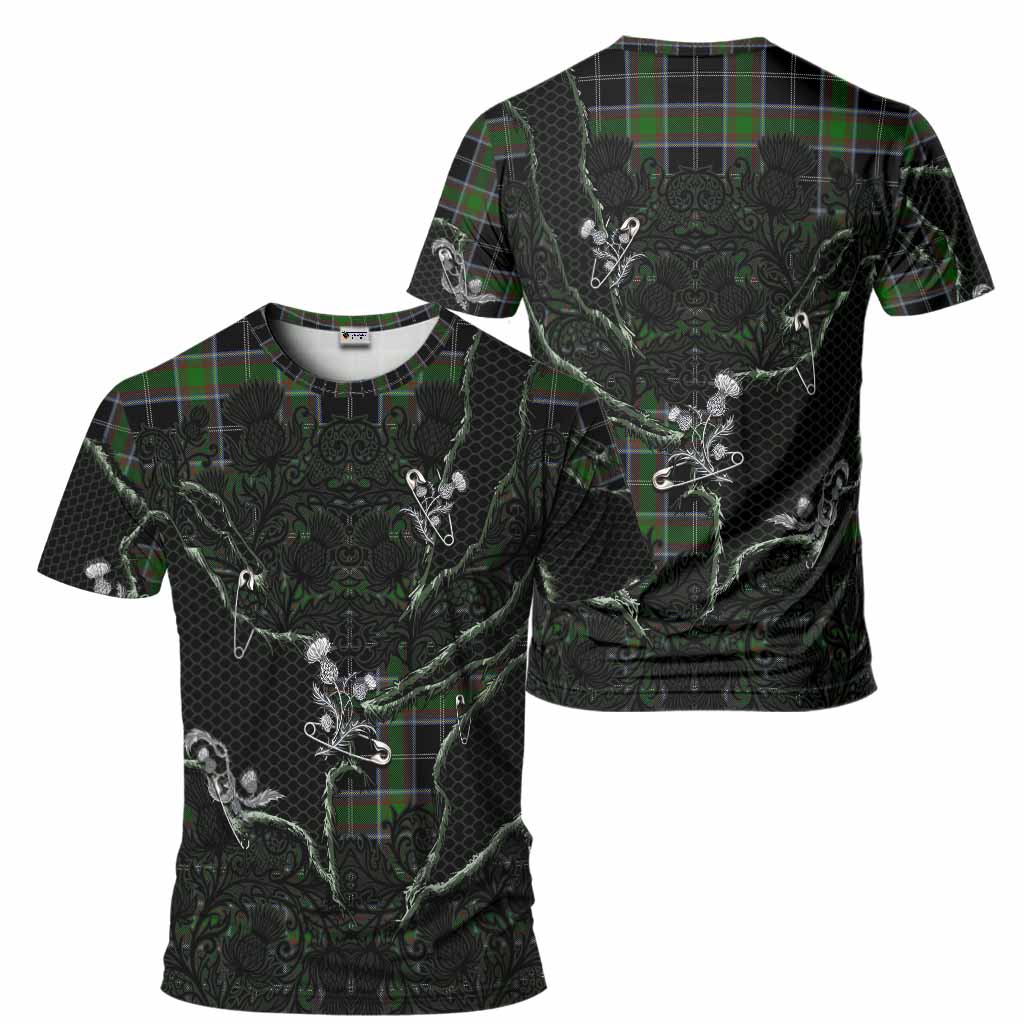 Webster Tartan Thistle Dark Gothic T-Shirt - Tartan Vibes Clothing