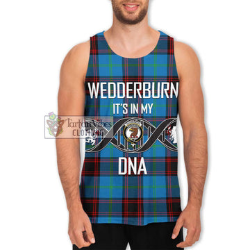 Wedderburn Tartan Men's Tank Top with Family Crest DNA In Me Style Men - Tartan Vibes Clothing