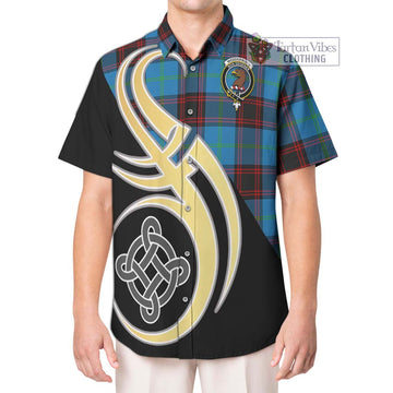 Wedderburn Tartan Hawaiian Shirt with Family Crest and Celtic Symbol Style Kid - Tartan Vibes Clothing