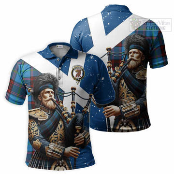Wedderburn Tartan Polo Shirt with Family Crest Scottish Bagpiper Vibes Kid - Tartan Vibes Clothing