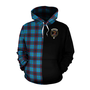 Wedderburn Tartan Cotton Hoodie with Family Crest and Half Of Me Style Pullover Hoodie XS - Tartan Vibes Clothing
