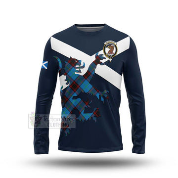 Wedderburn Tartan Lion Rampant Long Sleeve T-Shirt Proudly Display Your Heritage with Alba Gu Brath and Clan Name Unisex - Tartan Vibes Clothing