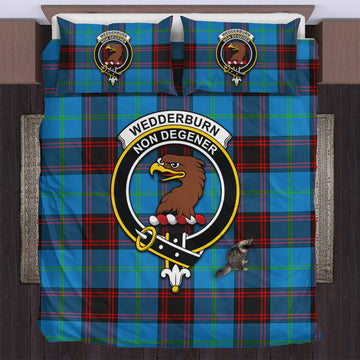 Wedderburn Tartan Bedding Set with Family Crest US Bedding Set - Tartan Vibes Clothing