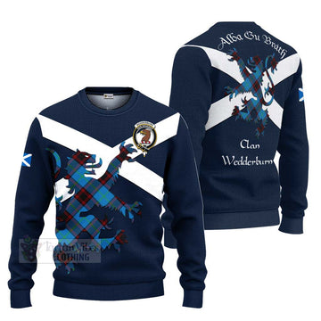 Wedderburn Tartan Lion Rampant Ugly Sweater Proudly Display Your Heritage with Alba Gu Brath and Clan Name Unisex - Tartan Vibes Clothing
