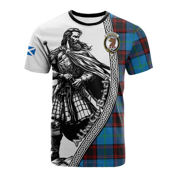 Wedderburn Tartan Clan Crest Cotton T-shirt with Highlander Warrior Celtic Style Kid's Shirt - Tartan Vibes Clothing