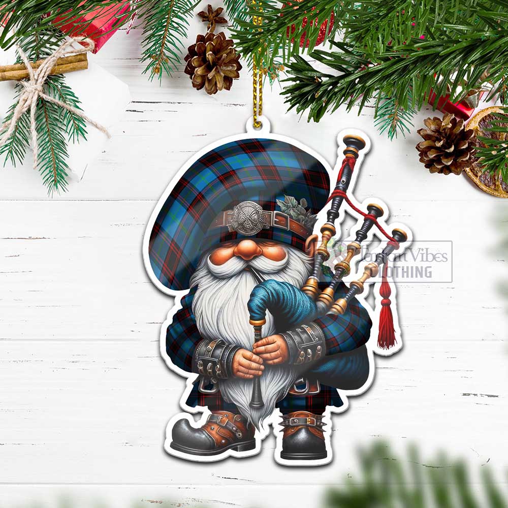 Wedderburn Tartan Bagpiper Gnome Christmas Ornament - Tartan Vibes Clothing