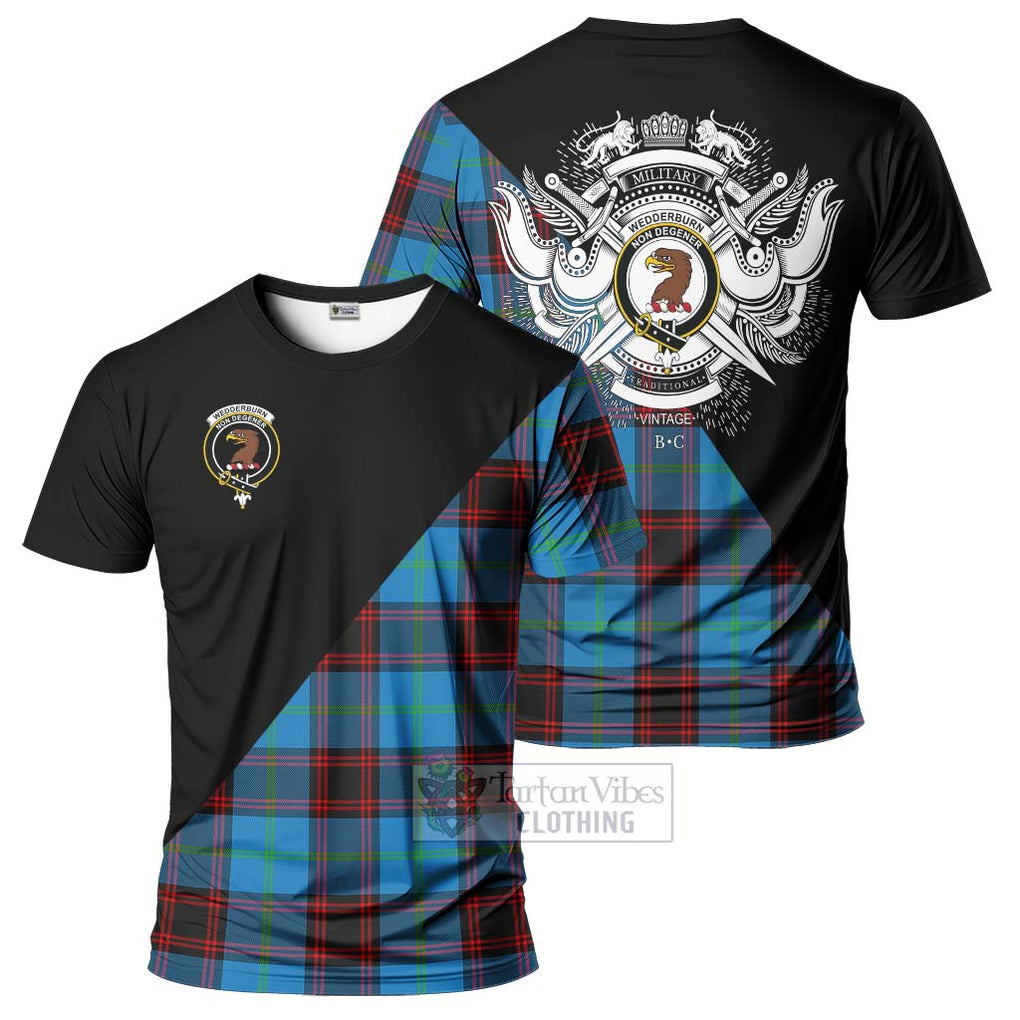 Wedderburn Tartan T-Shirt with Family Crest and Military Logo Style Kid's Shirt - Tartan Vibes Clothing