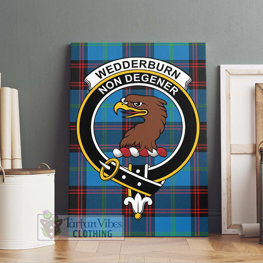 Wedderburn Tartan Canvas Print Wall Art with Family Crest Without Frame - Tartan Vibes Clothing