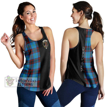 Wedderburn Tartan Women's Racerback Tanks with Family Crest and Half Of Me Style 4XL - Tartan Vibes Clothing