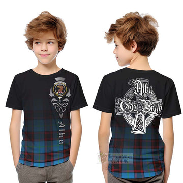 Wedderburn Tartan Kid T-Shirt Featuring Alba Gu Brath Family Crest Celtic Inspired Youth XL Size14 - Tartan Vibes Clothing