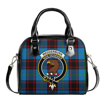 Wedderburn Tartan Shoulder Handbags with Family Crest
