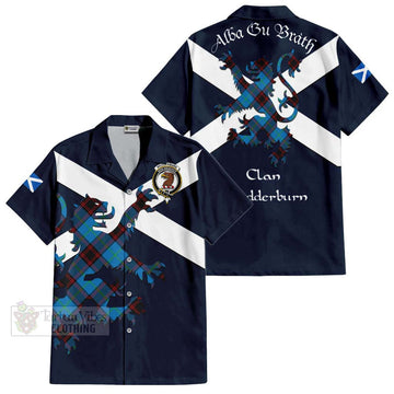 Wedderburn Tartan Lion Rampant Hawaiian Shirt Proudly Display Your Heritage with Alba Gu Brath and Clan Name Kid - Tartan Vibes Clothing