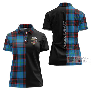 Wedderburn Tartan Women's Polo Shirt with Family Crest and Half Of Me Style Women - Tartan Vibes Clothing