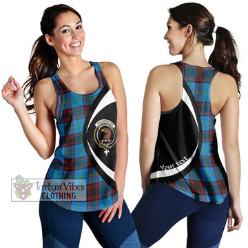 Wedderburn Tartan Women's Racerback Tanks with Family Crest Circle Style 4XL - Tartan Vibes Clothing
