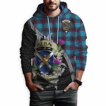 Wedderburn Tartan Family Crest Hoodie Lion Rampant Royal Thistle Shield Celtic Inspired Pullover Hoodie - Tartan Vibes Clothing
