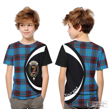 Wedderburn Tartan Kid T-Shirt with Family Crest Circle Style Youth XL Size14 - Tartan Vibes Clothing