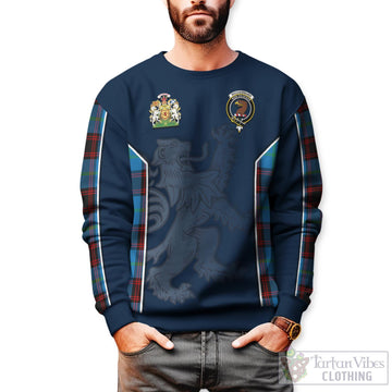 Wedderburn Tartan Sweater with Family Crest and Lion Rampant Vibes Sport Style Unisex - Tartan Vibes Clothing