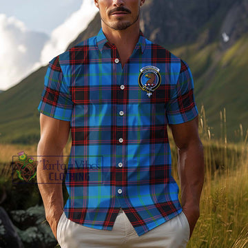 Wedderburn Tartan Cotton Hawaiian Shirt with Family Crest Kid - Tartan Vibes Clothing