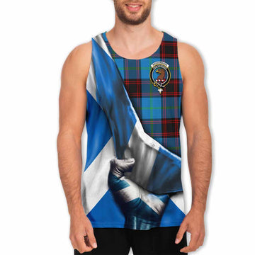 Wedderburn Tartan Men's Tank Top with Family Crest Scotland Patriotic Style Men - Tartan Vibes Clothing