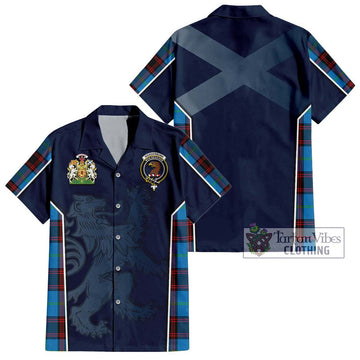 Wedderburn Tartan Hawaiian Shirt with Family Crest and Lion Rampant Vibes Sport Style Kid - Tartan Vibes Clothing
