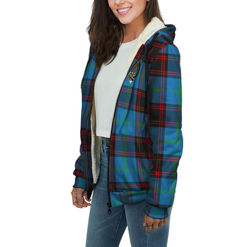 Wedderburn Tartan Sherpa Hoodie with Family Crest Unisex - Tartan Vibes Clothing