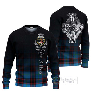 Wedderburn Tartan Ugly Sweater Featuring Alba Gu Brath Family Crest Celtic Inspired Unisex - Tartan Vibes Clothing