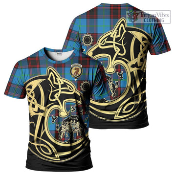Wedderburn Tartan T-Shirt with Family Crest Celtic Wolf Style Kid's Shirt - Tartan Vibes Clothing