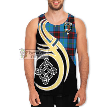 Wedderburn Tartan Men's Tank Top with Family Crest and Celtic Symbol Style Men - Tartan Vibes Clothing
