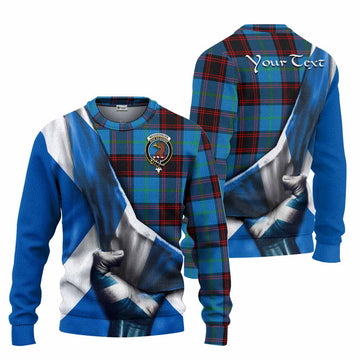 Wedderburn Tartan Knitted Sweater with Family Crest Scotland Patriotic Style Unisex - Tartan Vibes Clothing