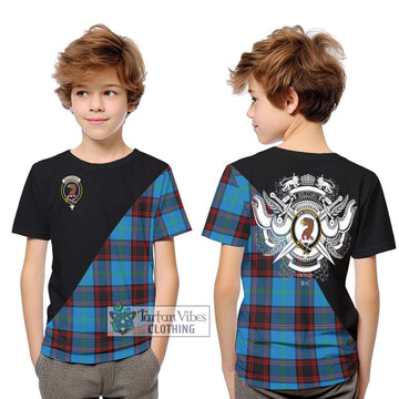 Wedderburn Tartan Kid T-Shirt with Family Crest and Military Logo Style Youth XL Size14 - Tartan Vibes Clothing