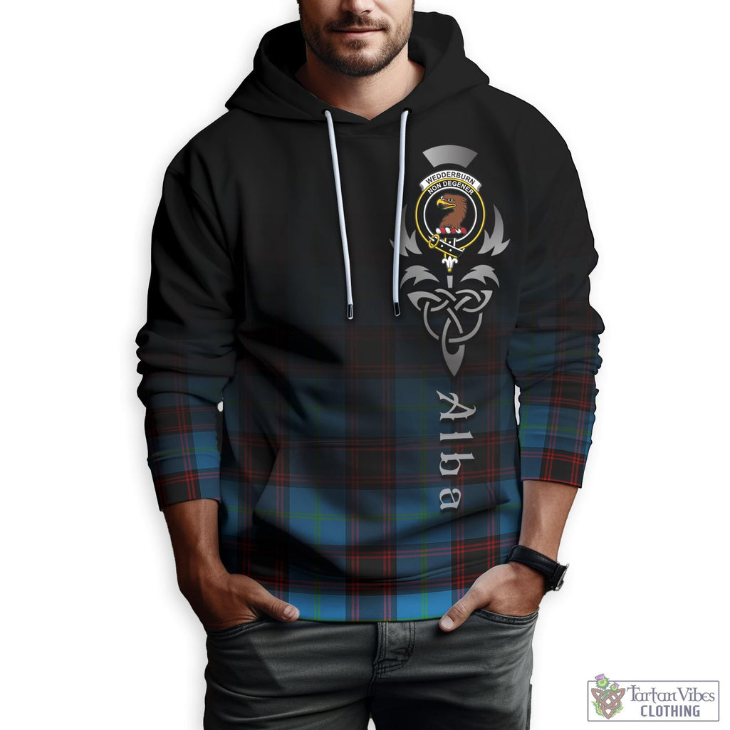 Wedderburn Tartan Hoodie Featuring Alba Gu Brath Family Crest Celtic Inspired Zip Hoodie - Tartan Vibes Clothing