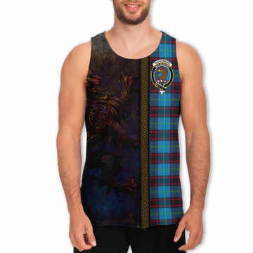 Wedderburn Tartan Family Crest Men's Tank Top Alba Gu Brath Be Brave Lion Ancient Style Men - Tartan Vibes Clothing