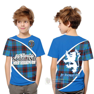 Wedderburn Family Crest Tartan Kid T-Shirt Celebrate Saint Andrew's Day in Style Youth XL Size14 - Tartan Vibes Clothing