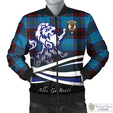Wedderburn Tartan Bomber Jacket with Alba Gu Brath Regal Lion Emblem Unisex - Tartan Vibes Clothing