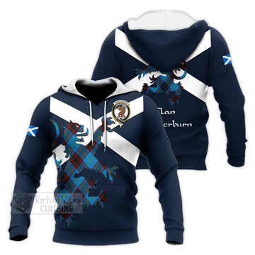Wedderburn Tartan Lion Rampant Knitted Hoodie Proudly Display Your Heritage with Alba Gu Brath and Clan Name Unisex Knitted Pullover Hoodie - Tartan Vibes Clothing