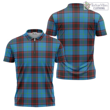 Wedderburn Tartan Zipper Polo Shirt Unisex - Tartan Vibes Clothing