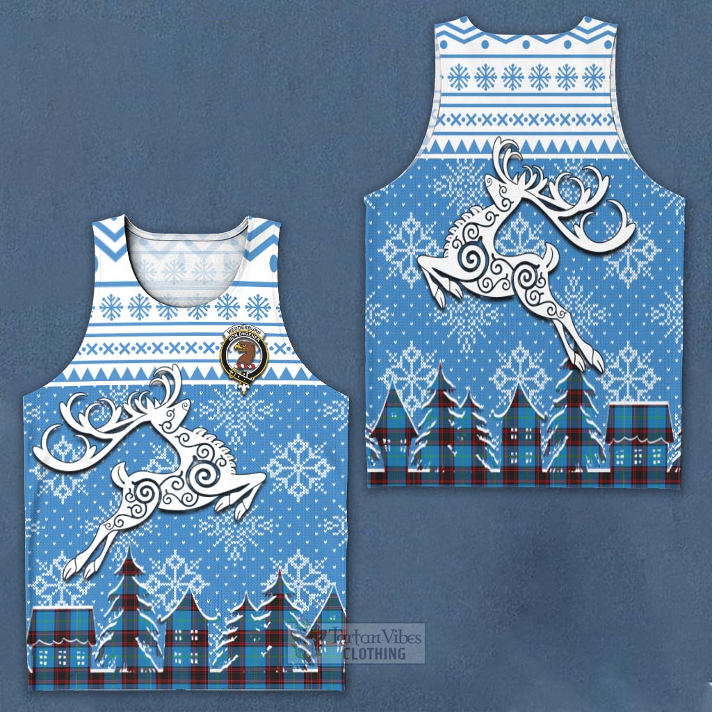 Wedderburn Clan Christmas Men's Tank Top Celtic Reindeer Style Men - Tartan Vibes Clothing