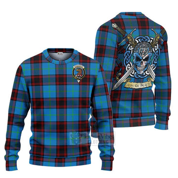 Wedderburn Tartan Ugly Sweater with Family Crest Celtic Skull Style Unisex - Tartan Vibes Clothing