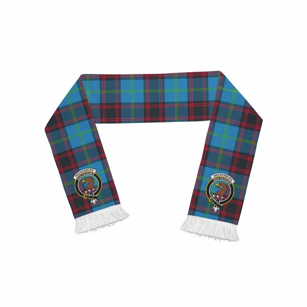 Wedderburn Tartan Ruffneck Scarf with Family Crest One Size 67.7*6.7 inches - Tartan Vibes Clothing