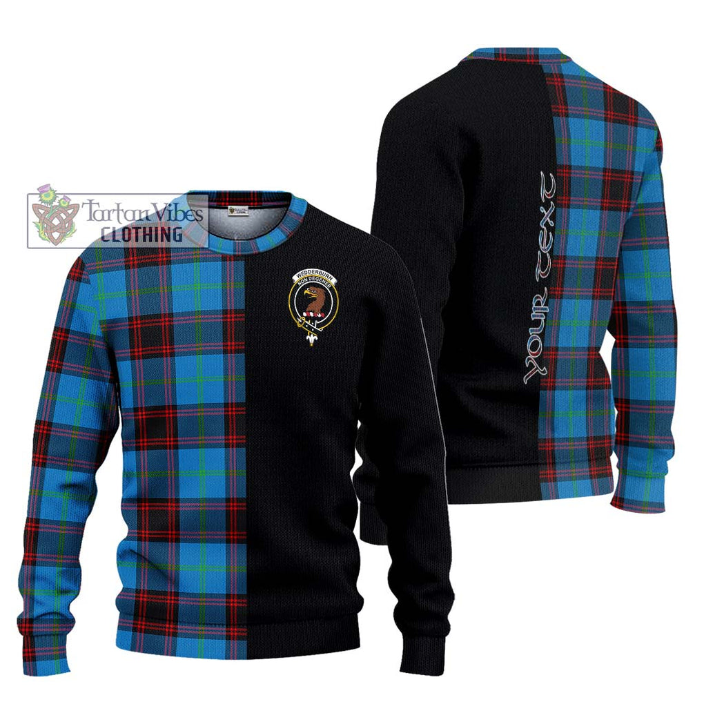 Wedderburn Tartan Ugly Sweater with Family Crest and Half Of Me Style Unisex - Tartan Vibes Clothing