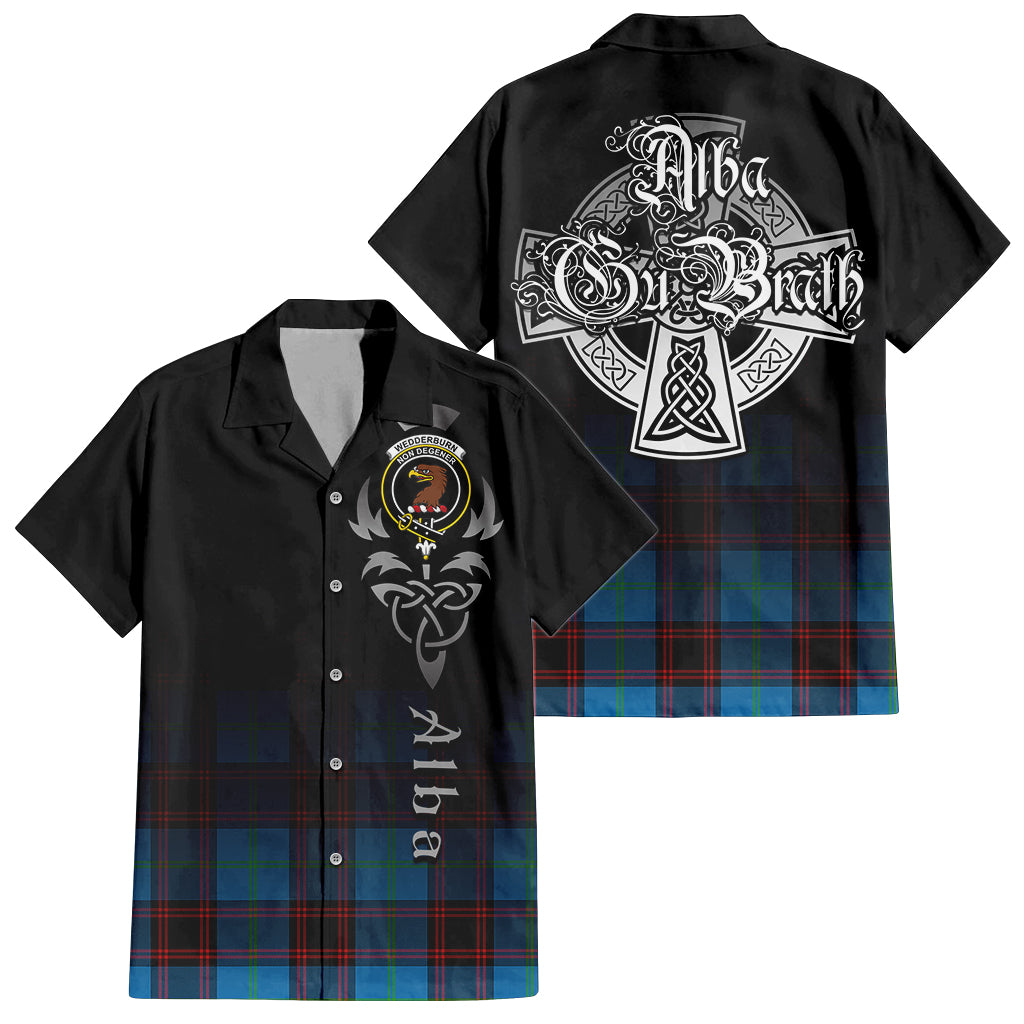 Wedderburn Tartan Hawaiian Shirt Shirt Featuring Alba Gu Brath Family Crest Celtic Inspired Kid - Tartan Vibes Clothing