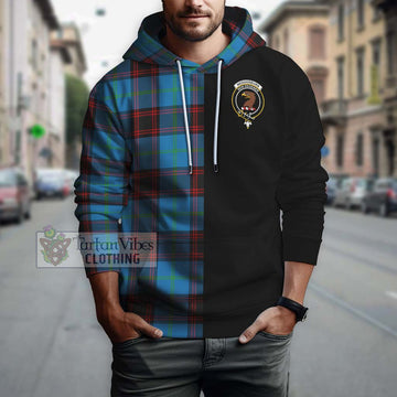 Wedderburn Tartan Hoodie with Family Crest and Half Of Me Style Zip Hoodie - Tartan Vibes Clothing
