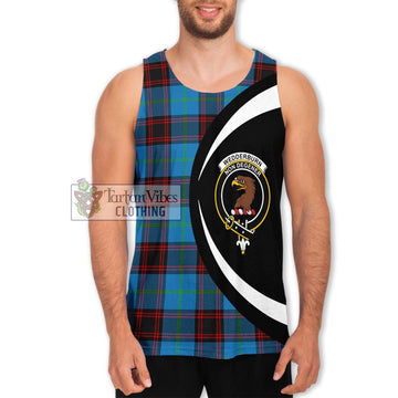 Wedderburn Tartan Men's Tank Top with Family Crest Circle Style Men - Tartan Vibes Clothing