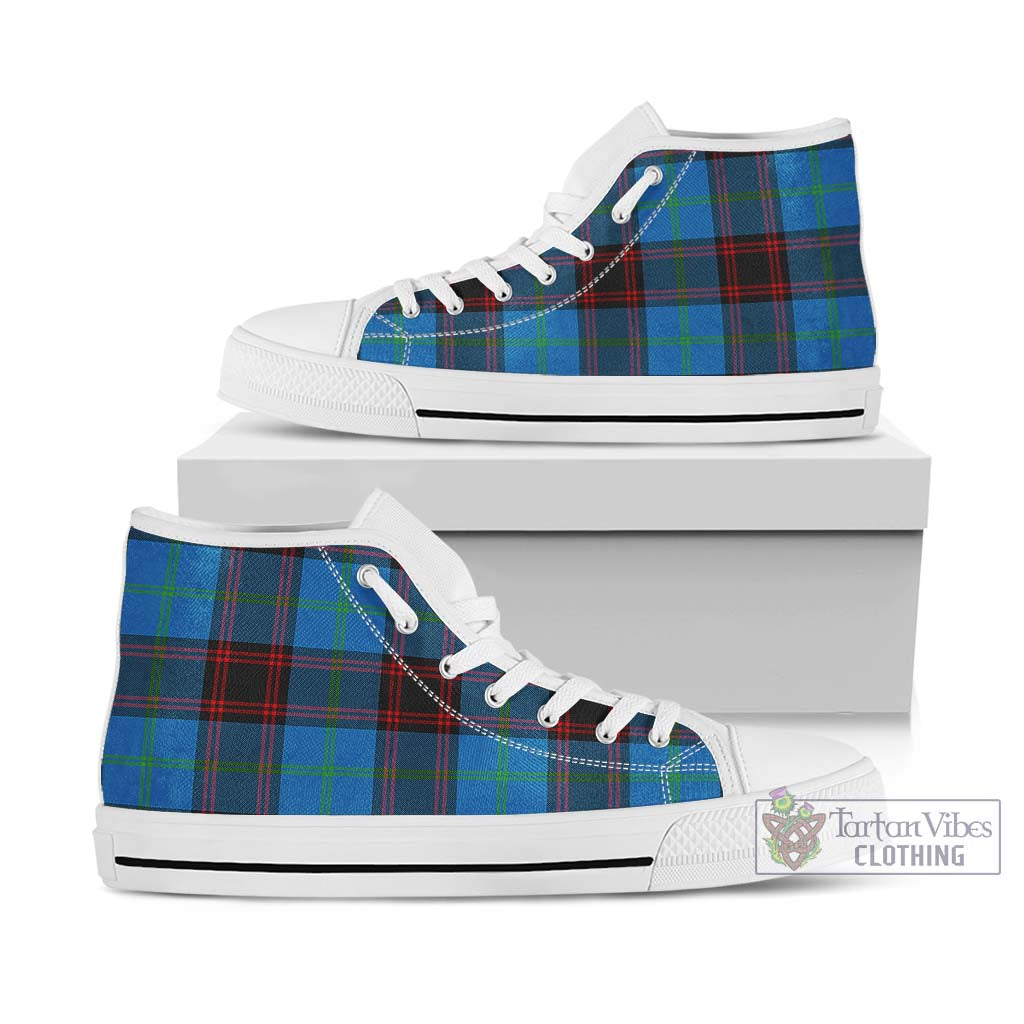 Wedderburn Tartan High Top Shoes Kid High Top - White Sole - Tartan Vibes Clothing