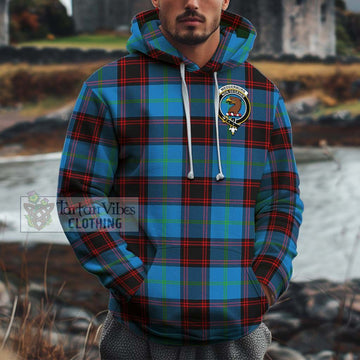 Wedderburn Tartan Cotton Hoodie with Family Crest Zip Hoodie - Tartan Vibes Clothing